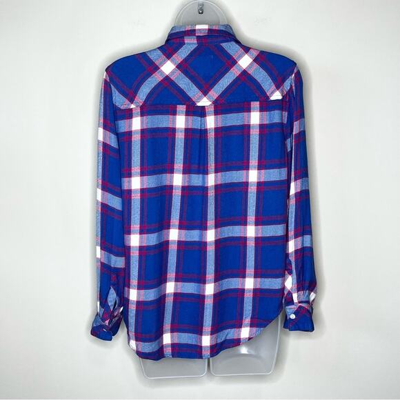 RAILS Hunter Ruby Sky White Plaid Button Down Shirt Size XS - Picture 3 of 5